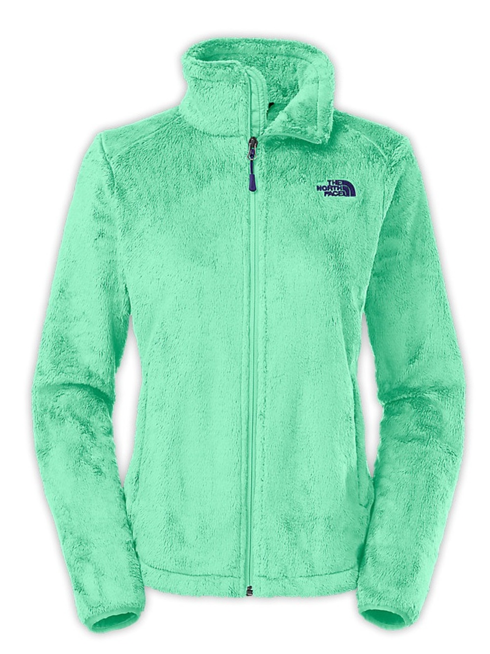 The North Face Women's MINT GREEN Osito Full Zip Soft Fleece Jacket Small